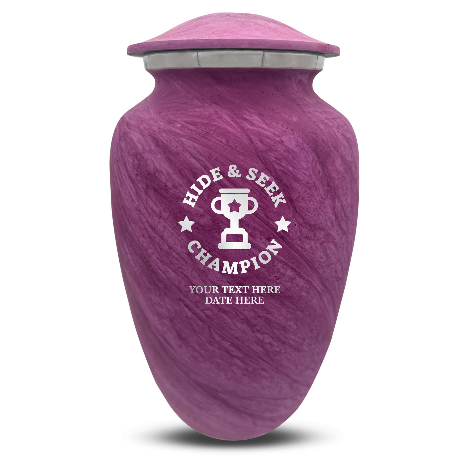 Custom Human Urns - Soft Whisper Collection - Dark Humor Design - Distressed Finish - 200 Cubic Inch
