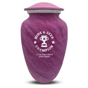 Custom Human Urns - Soft Whisper Collection - Dark Humor Design - Distressed Finish - 200 Cubic Inch