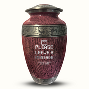 Custom Aluminum Human Urn - Elevate Collection - Funny Office Design - Distressed Finish - 200 Cubic Inch