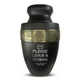 Elite Human Cremation Urn – 200 Cubic Inch – Aluminum with Gold Inlay | Office Humor