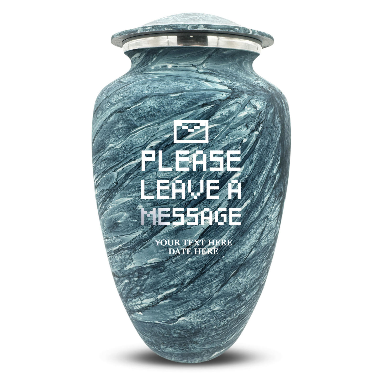 Custom Human Urns - Soft Whisper Collection - Funny Office Design - Distressed Finish - 200 Cubic Inch