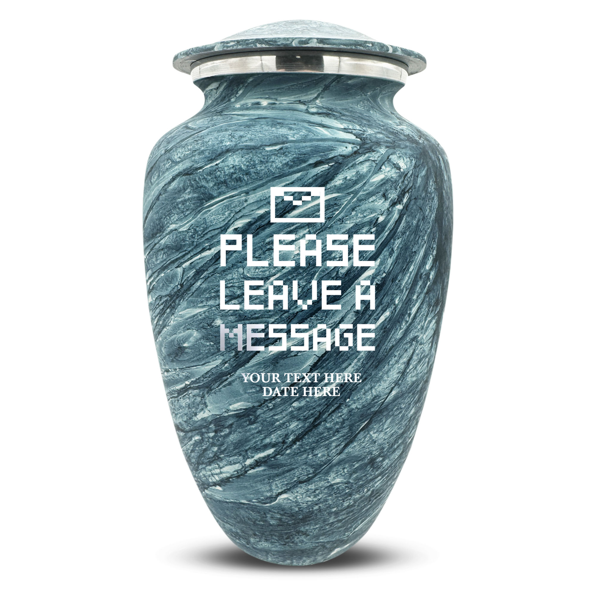 Custom Human Urns - Soft Whisper Collection - Funny Office Design - Distressed Finish - 200 Cubic Inch