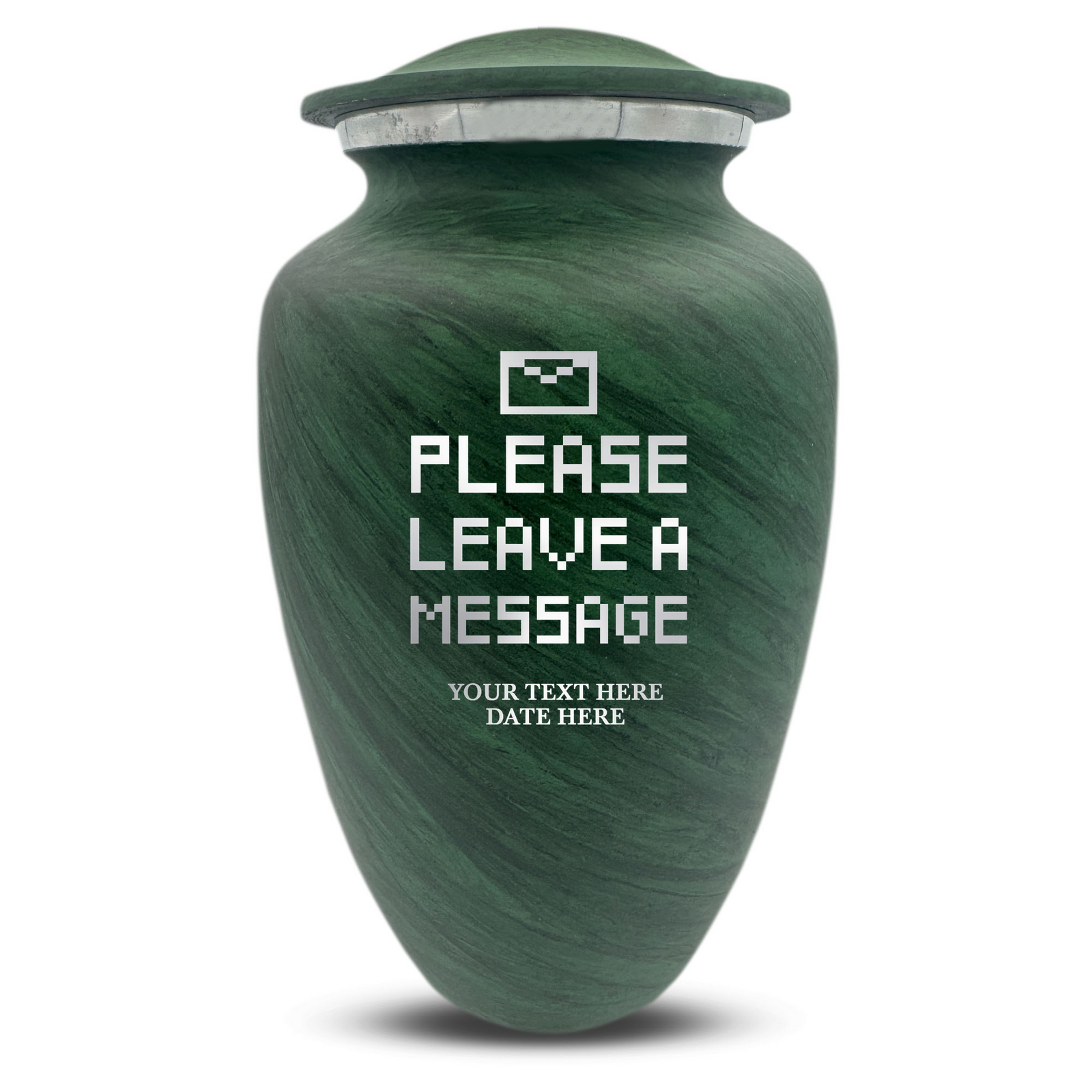 Custom Human Urns - Soft Whisper Collection - Funny Office Design - Distressed Finish - 200 Cubic Inch