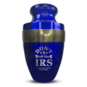 Custom Aluminum Human Urn - Funny Office Design - Elite Collection with Gold Inlay - 200 Cubic Inch