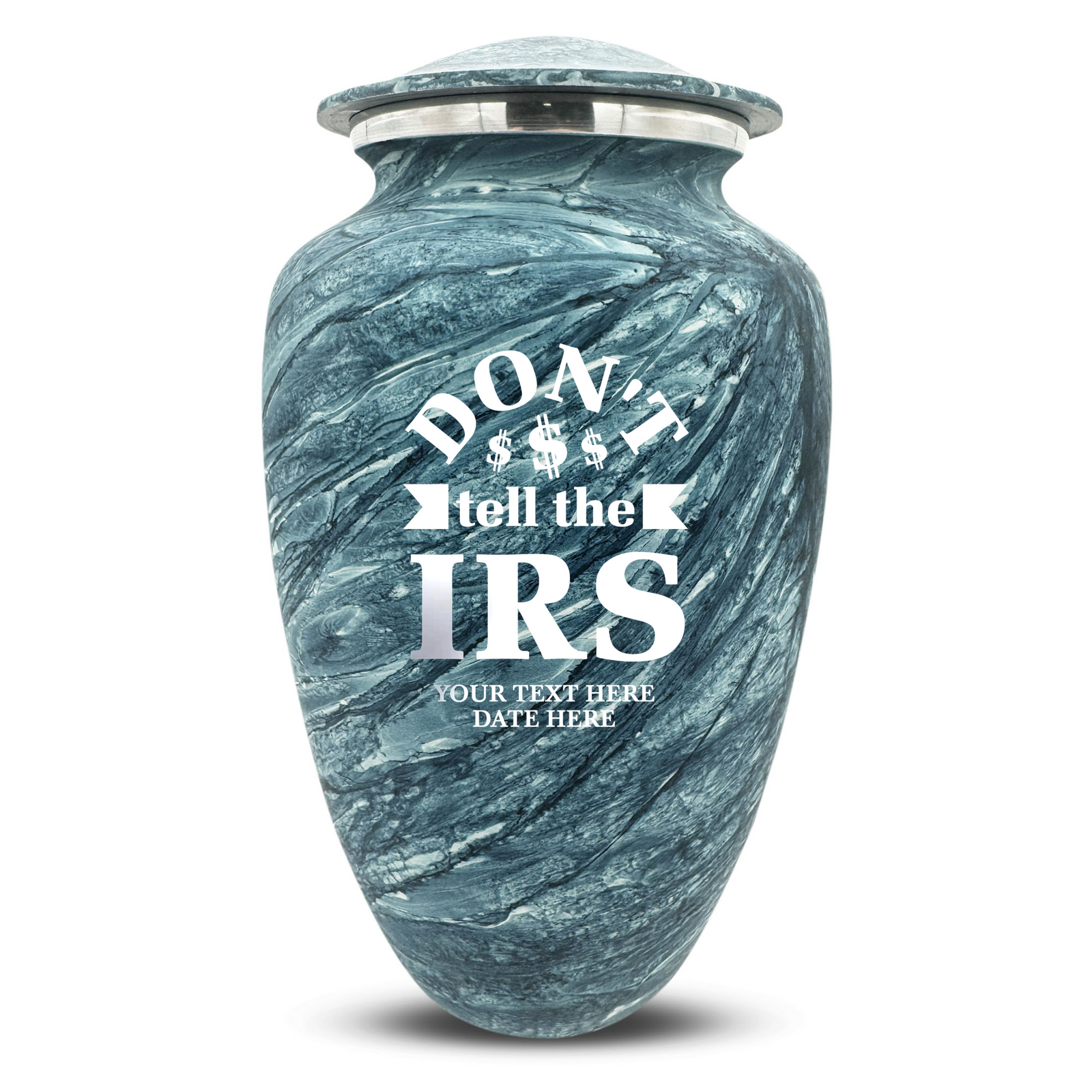 Custom Human Urns - Soft Whisper Collection - Funny Office Design - Distressed Finish - 200 Cubic Inch