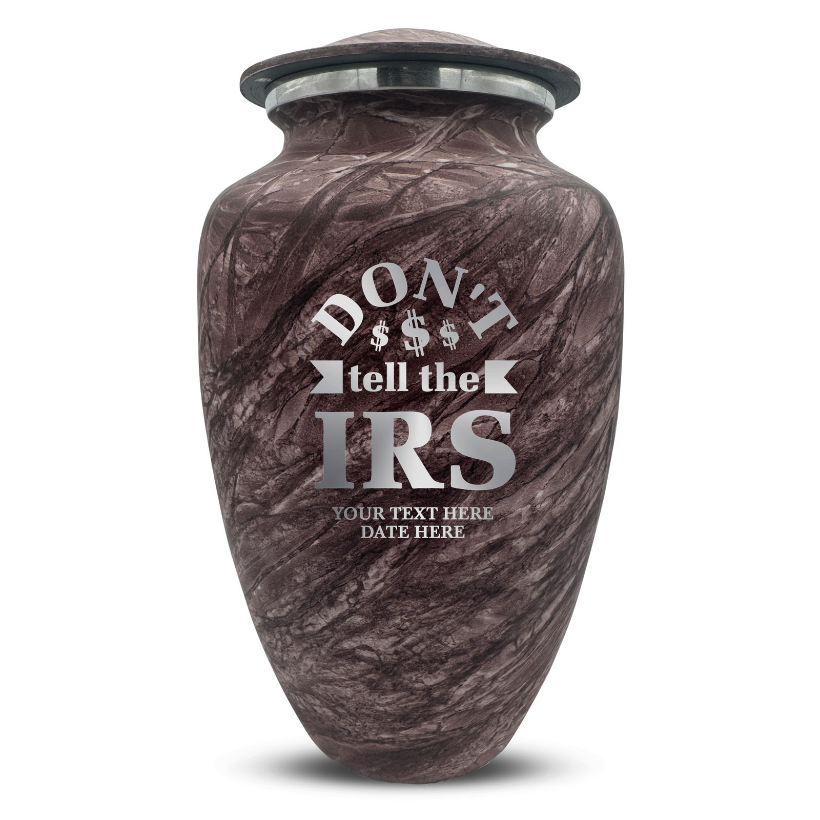 Custom Human Urns - Soft Whisper Collection - Funny Office Design - Distressed Finish - 200 Cubic Inch