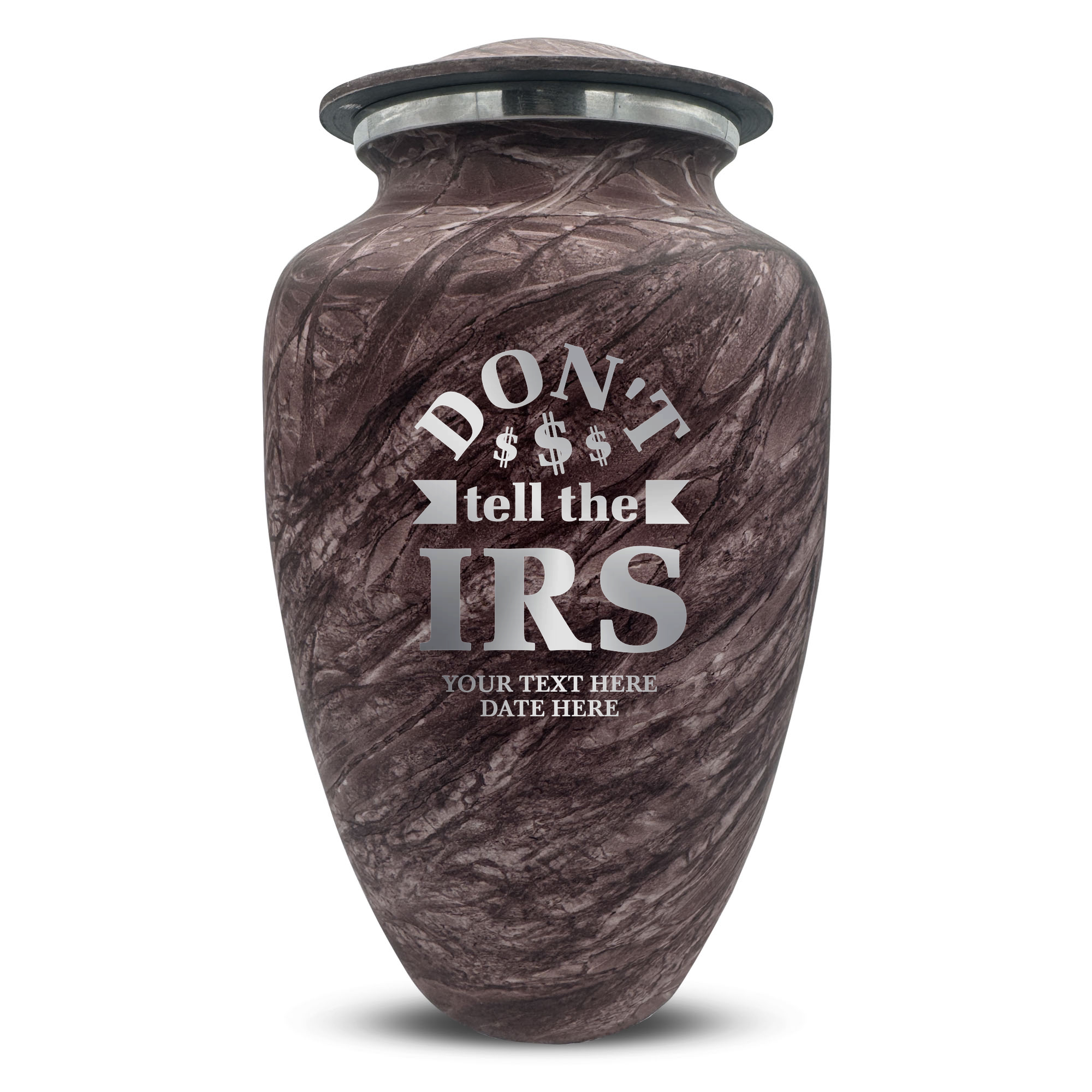 Custom Human Urns - Soft Whisper Collection - Funny Office Design - Distressed Finish - 200 Cubic Inch