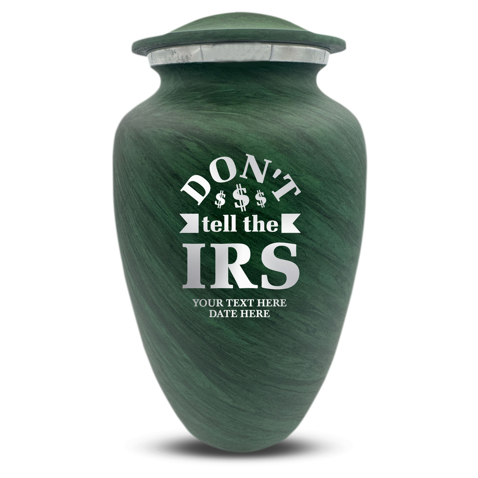Custom Human Urns - Soft Whisper Collection - Funny Office Design - Distressed Finish - 200 Cubic Inch