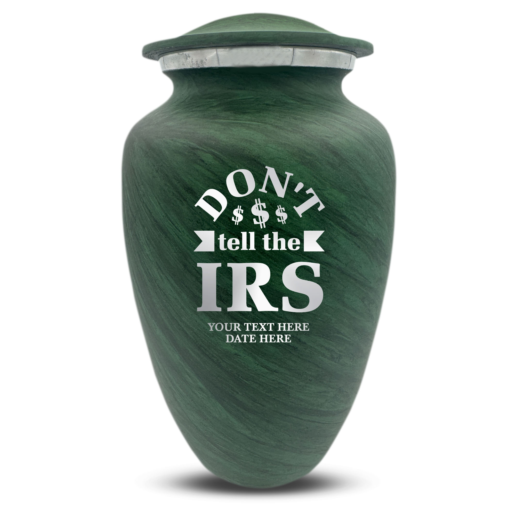 Custom Human Urns - Soft Whisper Collection - Funny Office Design - Distressed Finish - 200 Cubic Inch
