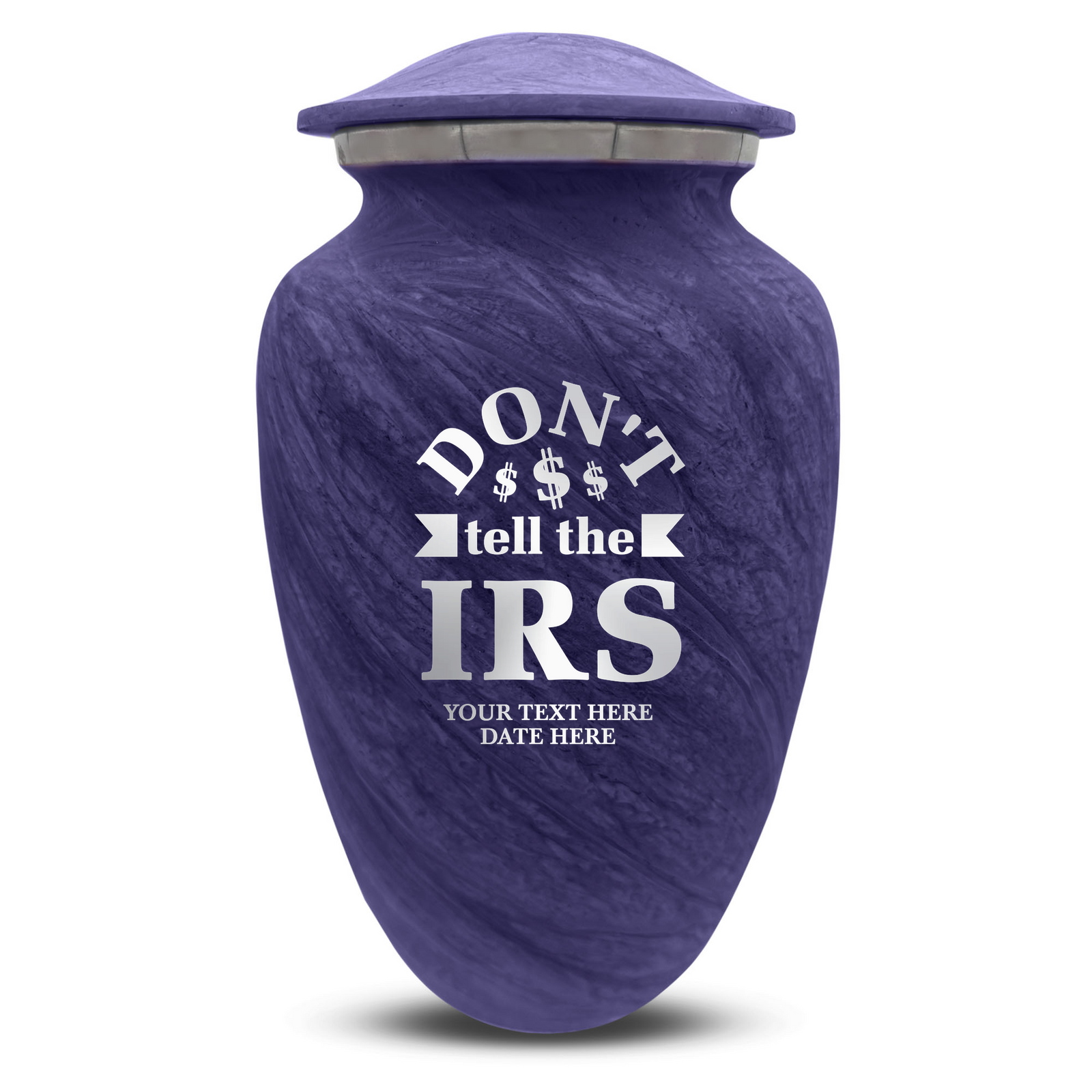 Custom Human Urns - Soft Whisper Collection - Funny Office Design - Distressed Finish - 200 Cubic Inch