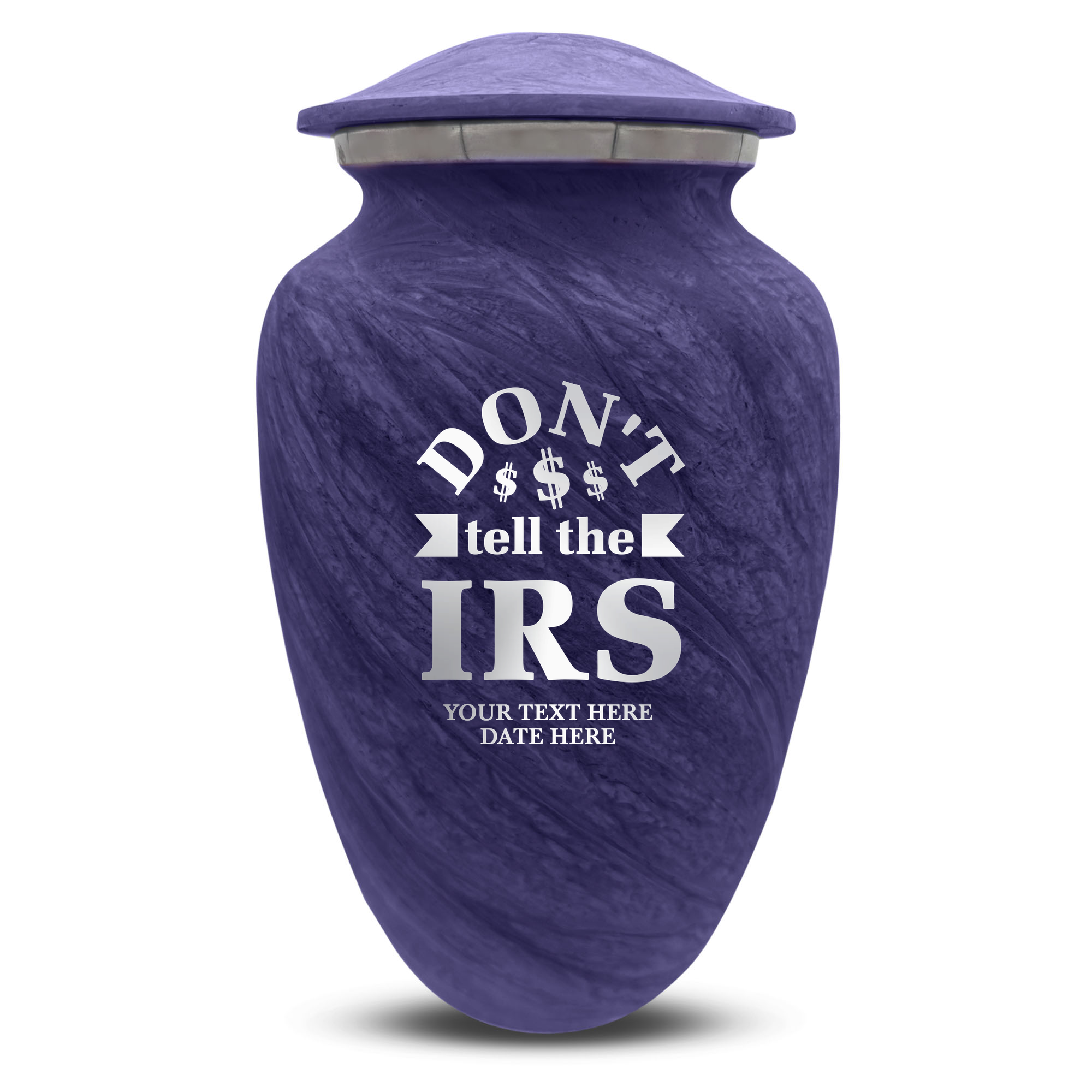 Custom Human Urns - Soft Whisper Collection - Funny Office Design - Distressed Finish - 200 Cubic Inch