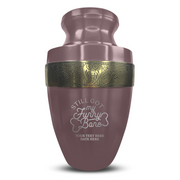Custom Aluminum Human Urn - Simple Humor Design - Elite Collection with Gold Inlay - 200 Cubic Inch