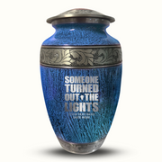 Custom Aluminum Human Urn - Elevate Collection - Simple Humor Design - Distressed Finish - 200 Cubic Inch