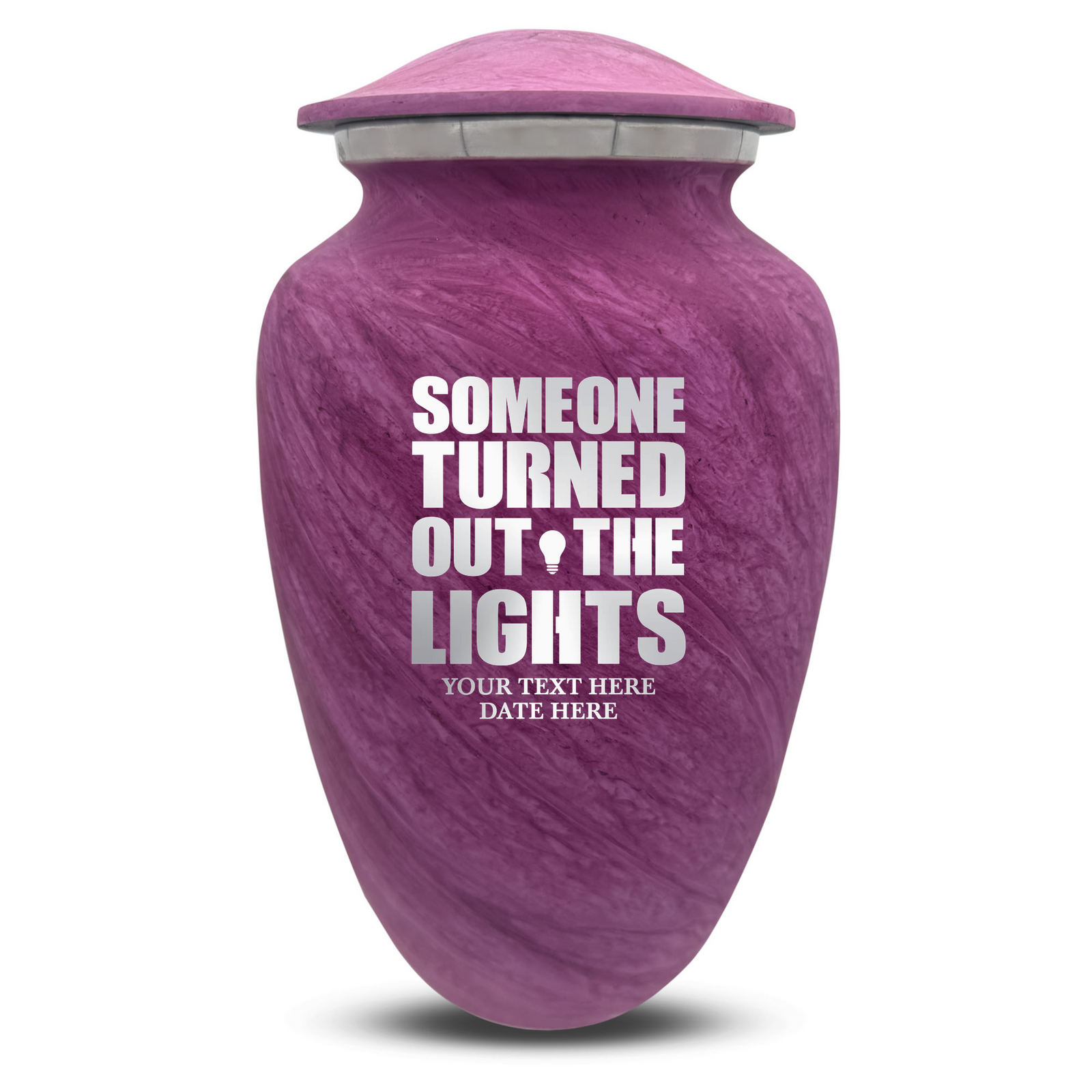 Custom Human Urns - Soft Whisper Collection - Simple Humor Design - Distressed Finish - 200 Cubic Inch