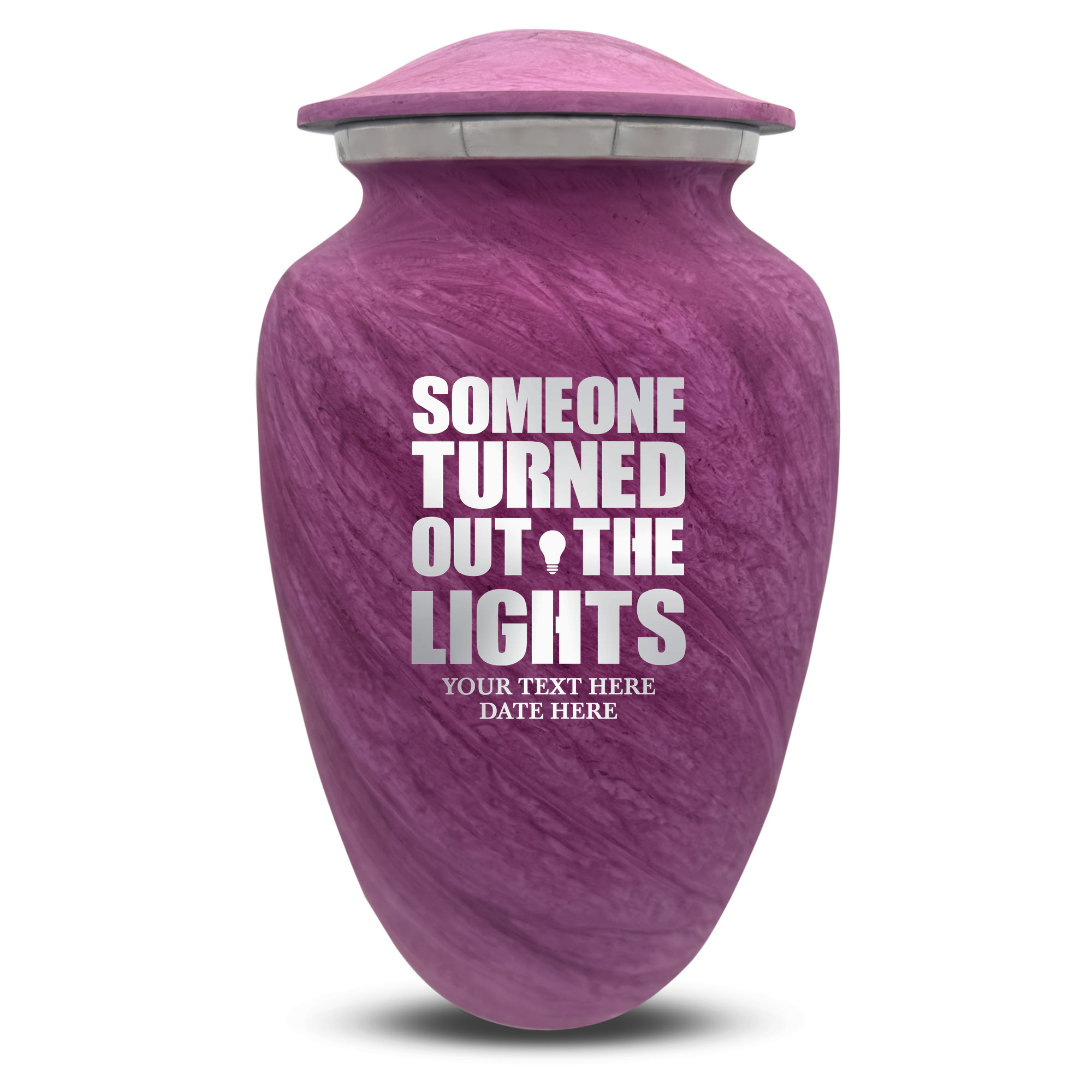 Custom Human Urns - Soft Whisper Collection - Simple Humor Design - Distressed Finish - 200 Cubic Inch