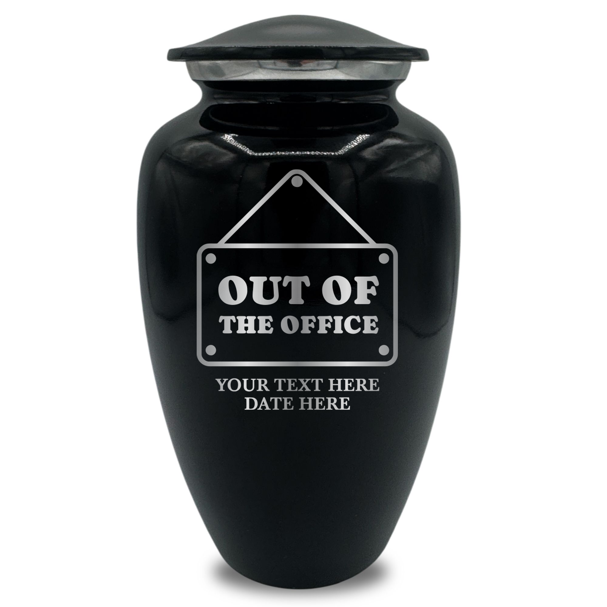Splendor Human Cremation Urn - 200 Cubic Inch Capacity - Metal | Office Humor