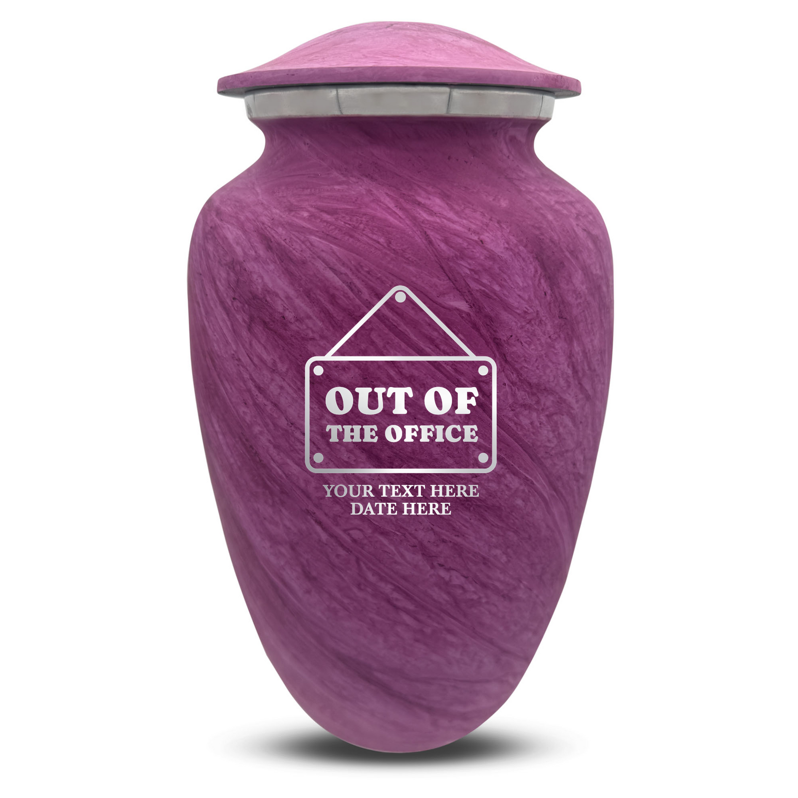 Custom Human Urns - Soft Whisper Collection - Funny Office Design - Distressed Finish - 200 Cubic Inch