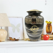 Custom Aluminum Human Urns - Suzesta Pearl White Memorial Urn - Funny Office Design - 200 Cubic Inch