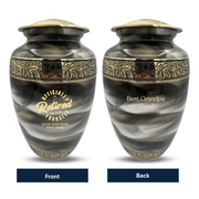 Custom Aluminum Human Urns - Suzesta Pearl White Memorial Urn - Funny Office Design - 200 Cubic Inch