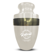 Custom Aluminum Human Urn - Funny Office Design - Elite Collection with Gold Inlay - 200 Cubic Inch