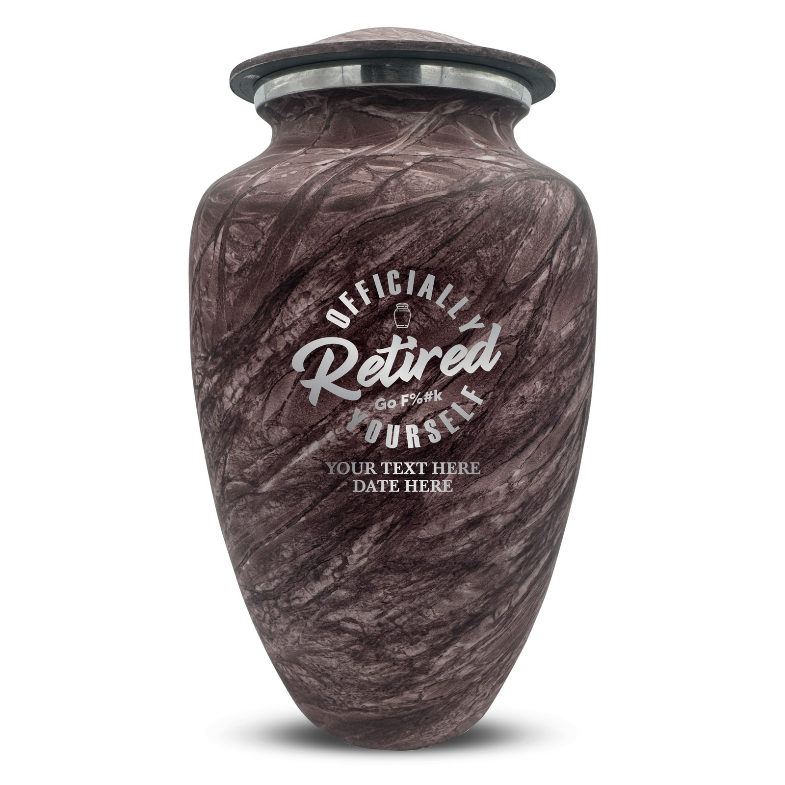 Custom Human Urns - Soft Whisper Collection - Funny Office Design - Distressed Finish - 200 Cubic Inch