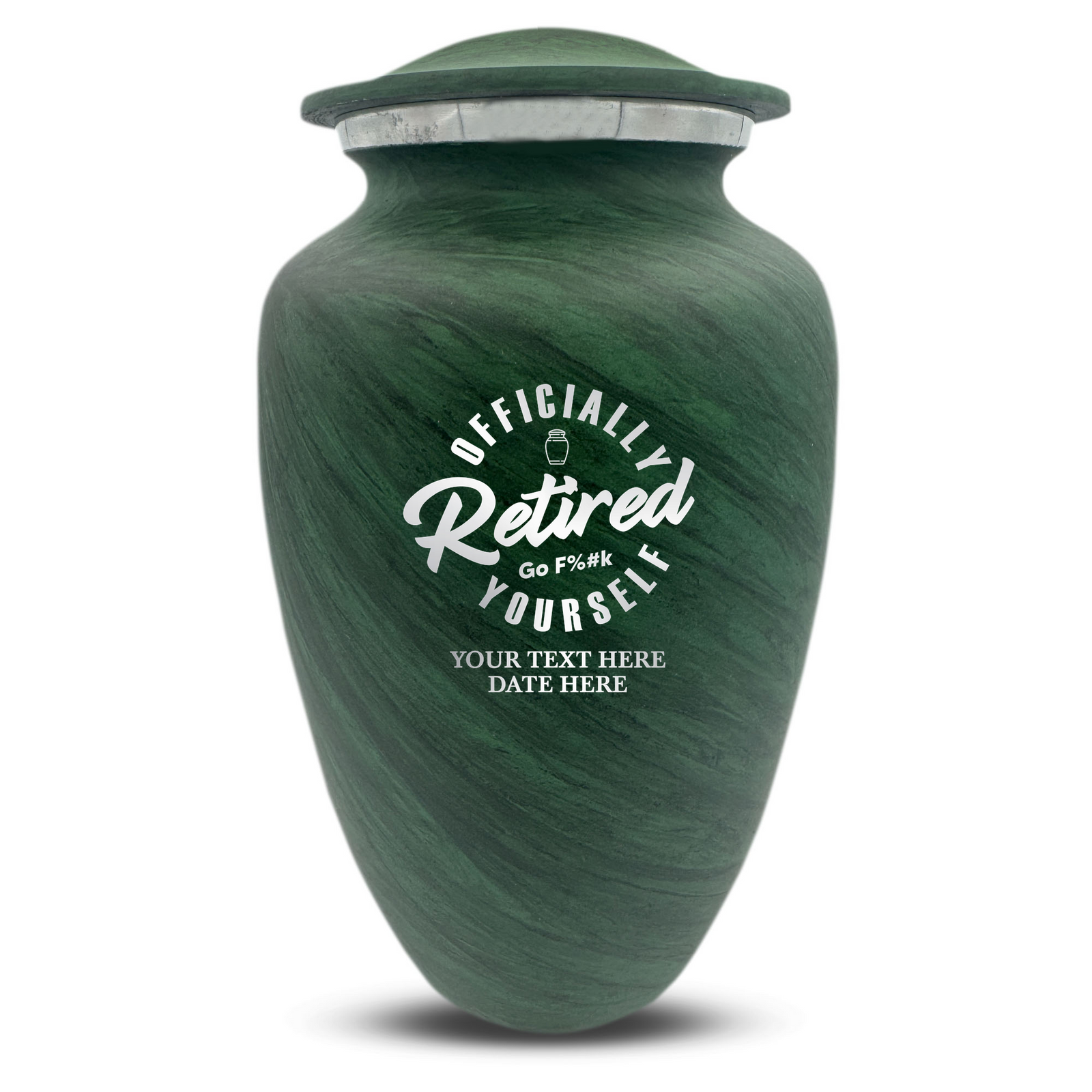Custom Human Urns - Soft Whisper Collection - Funny Office Design - Distressed Finish - 200 Cubic Inch