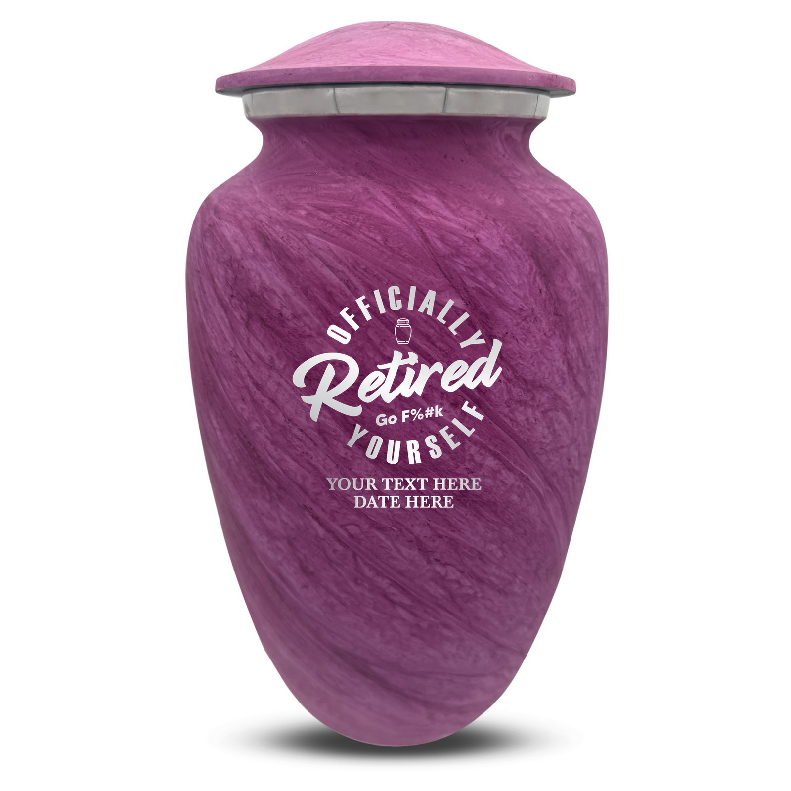 Custom Human Urns - Soft Whisper Collection - Funny Office Design - Distressed Finish - 200 Cubic Inch