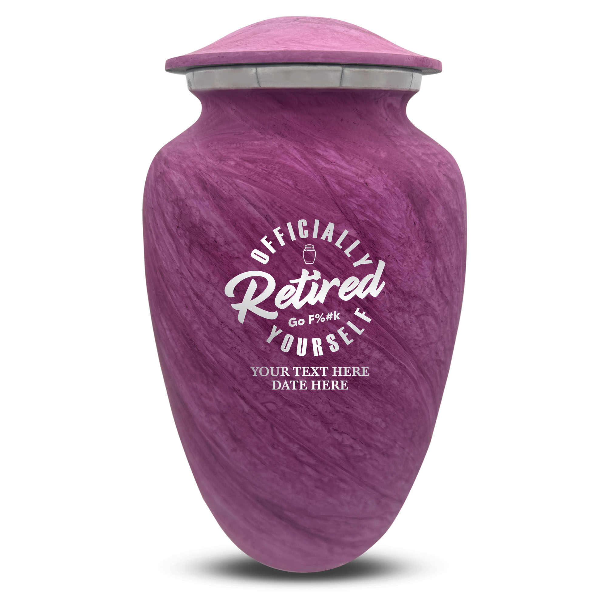 Custom Human Urns - Soft Whisper Collection - Funny Office Design - Distressed Finish - 200 Cubic Inch
