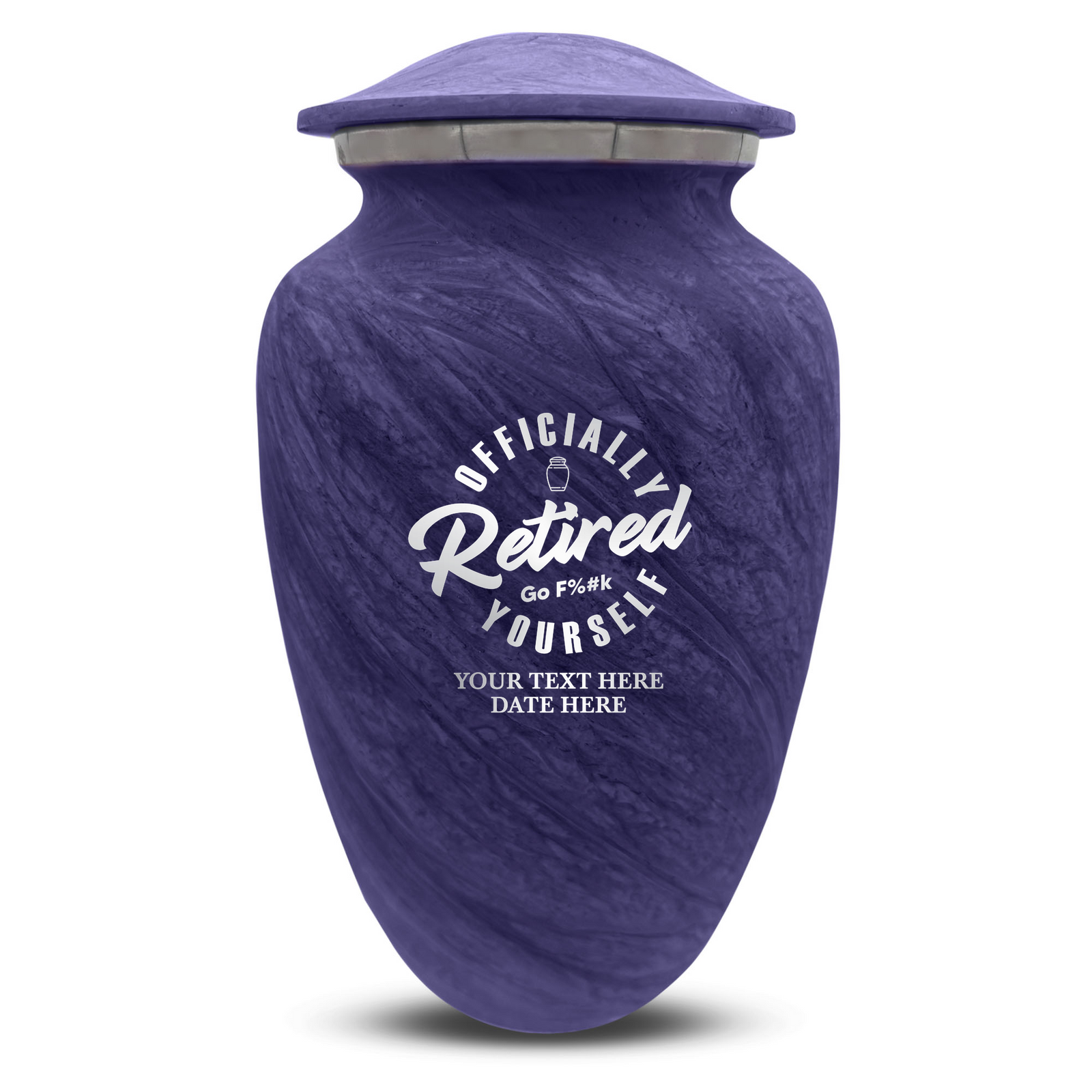 Custom Human Urns - Soft Whisper Collection - Funny Office Design - Distressed Finish - 200 Cubic Inch