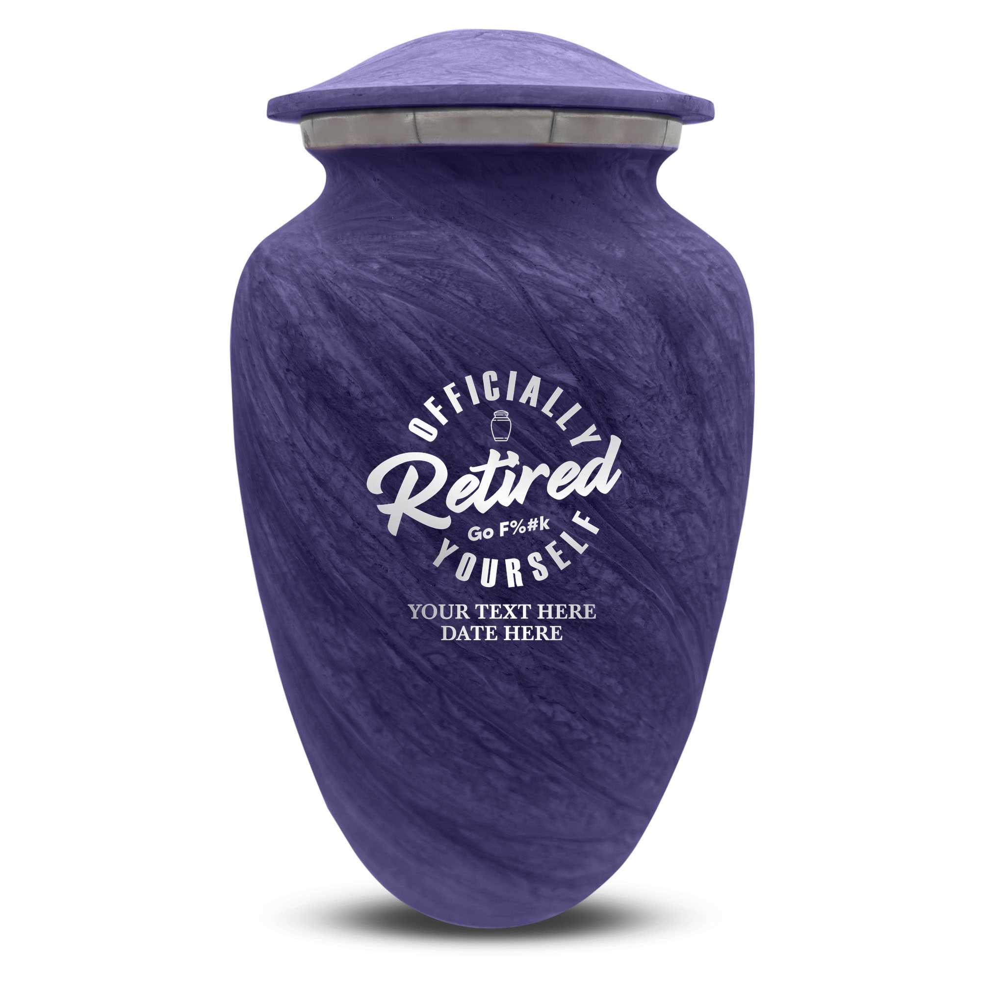 Custom Human Urns - Soft Whisper Collection - Funny Office Design - Distressed Finish - 200 Cubic Inch