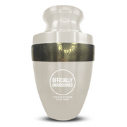Custom Aluminum Human Urn - Funny Tech Design - Elite Collection with Gold Inlay - 200 Cubic Inch