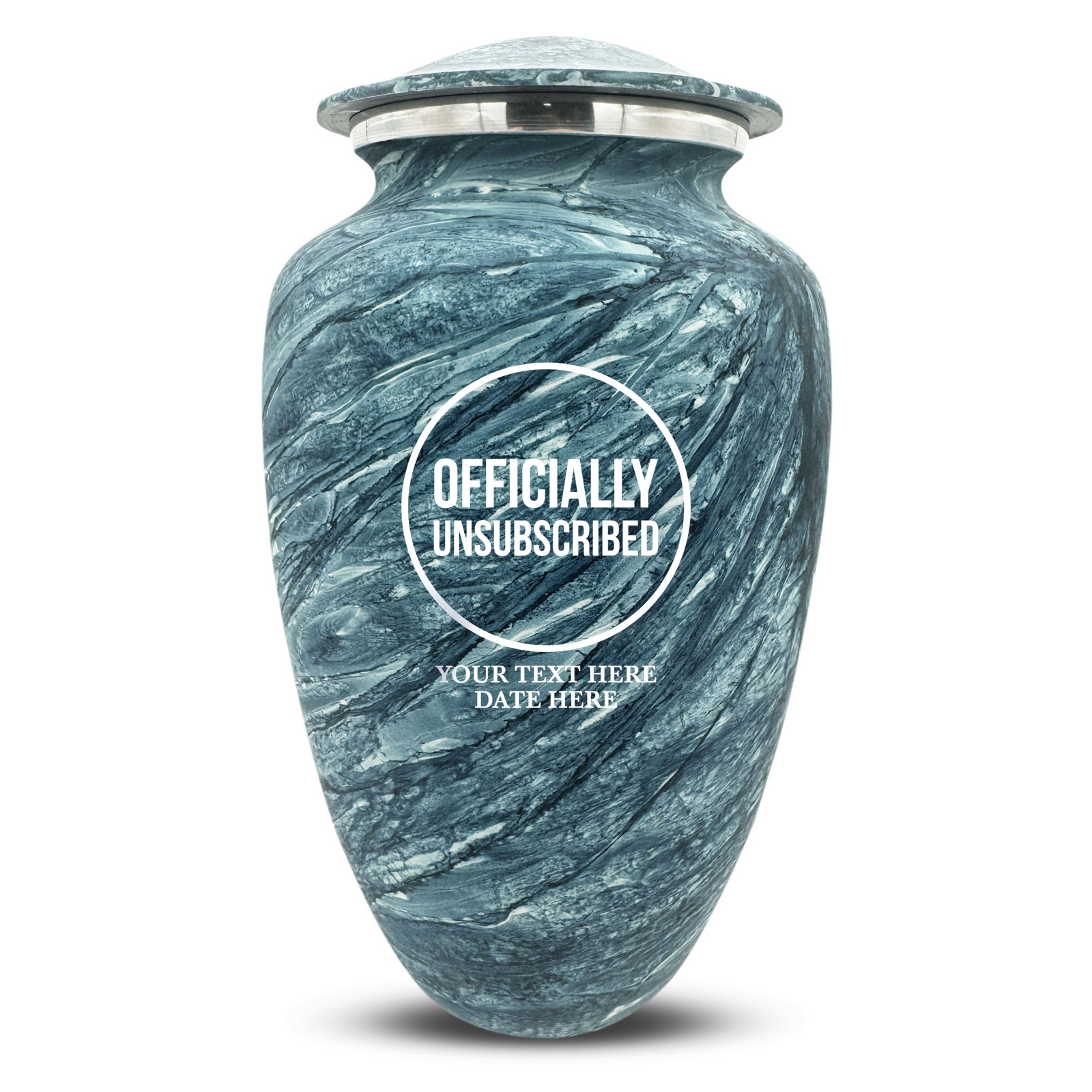 Custom Human Urns - Soft Whisper Collection - Funny Tech Design - Distressed Finish - 200 Cubic Inch