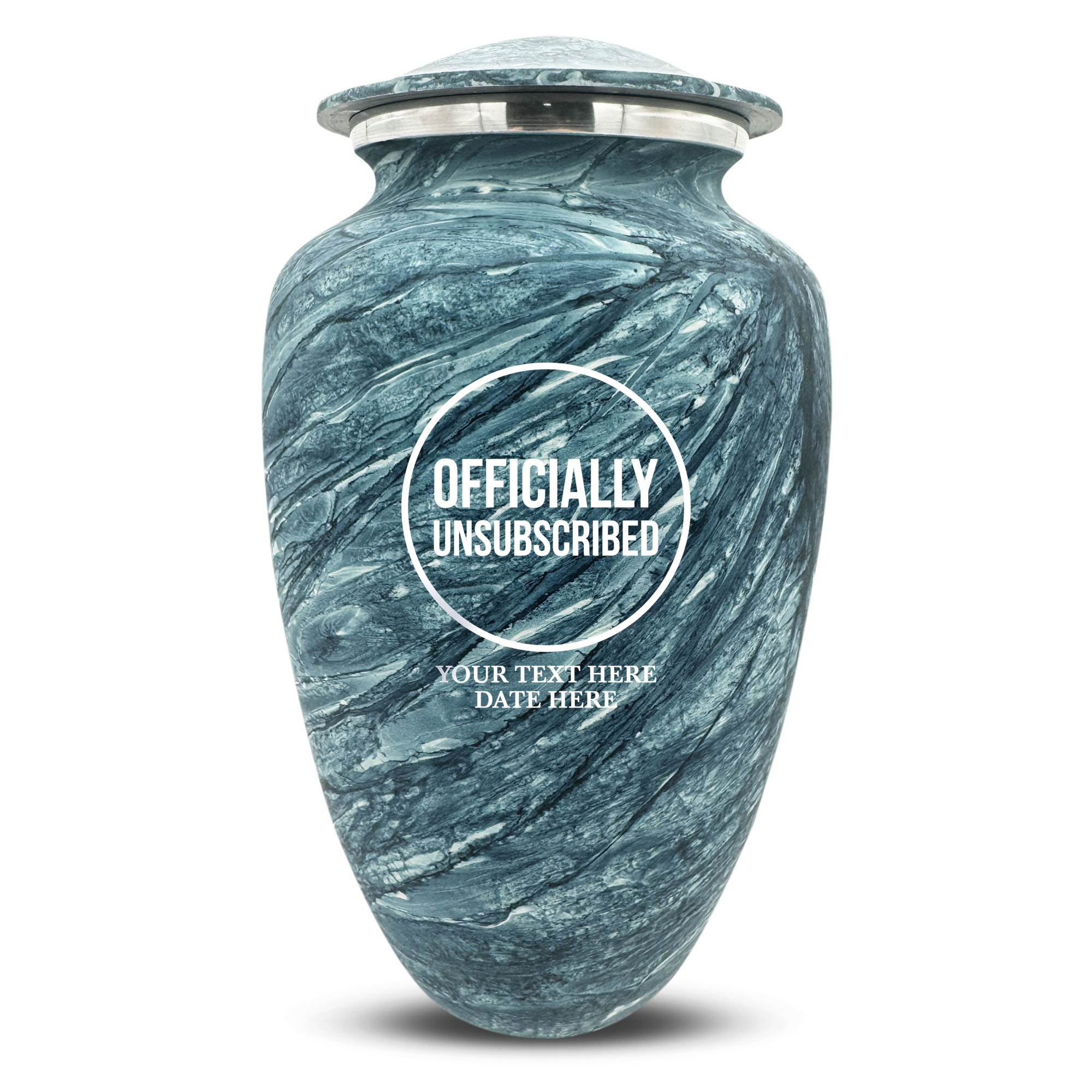 Custom Human Urns - Soft Whisper Collection - Funny Tech Design - Distressed Finish - 200 Cubic Inch