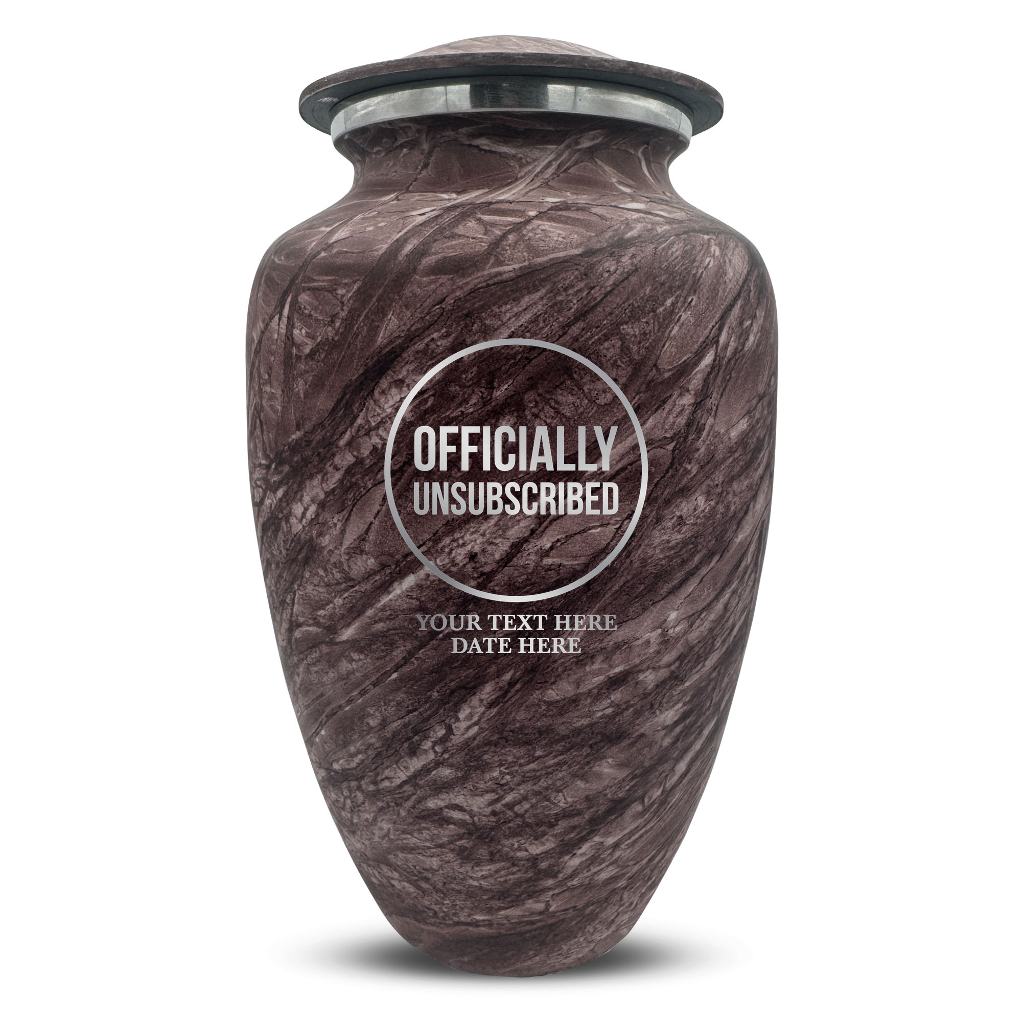 Custom Human Urns - Soft Whisper Collection - Funny Tech Design - Distressed Finish - 200 Cubic Inch