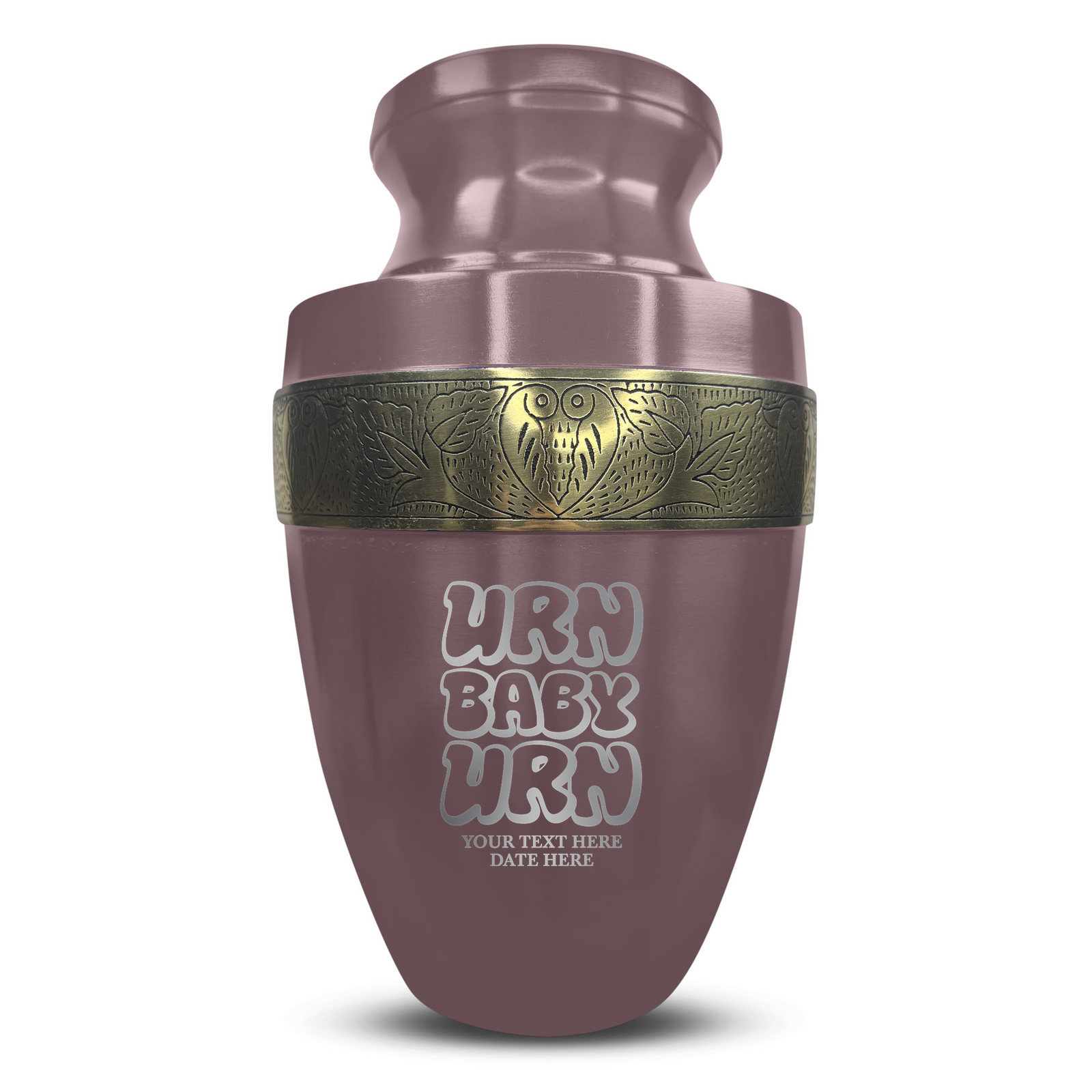 Custom Aluminum Human Urn - Dark Humor Design - Elite Collection with Gold Inlay - 200 Cubic Inch