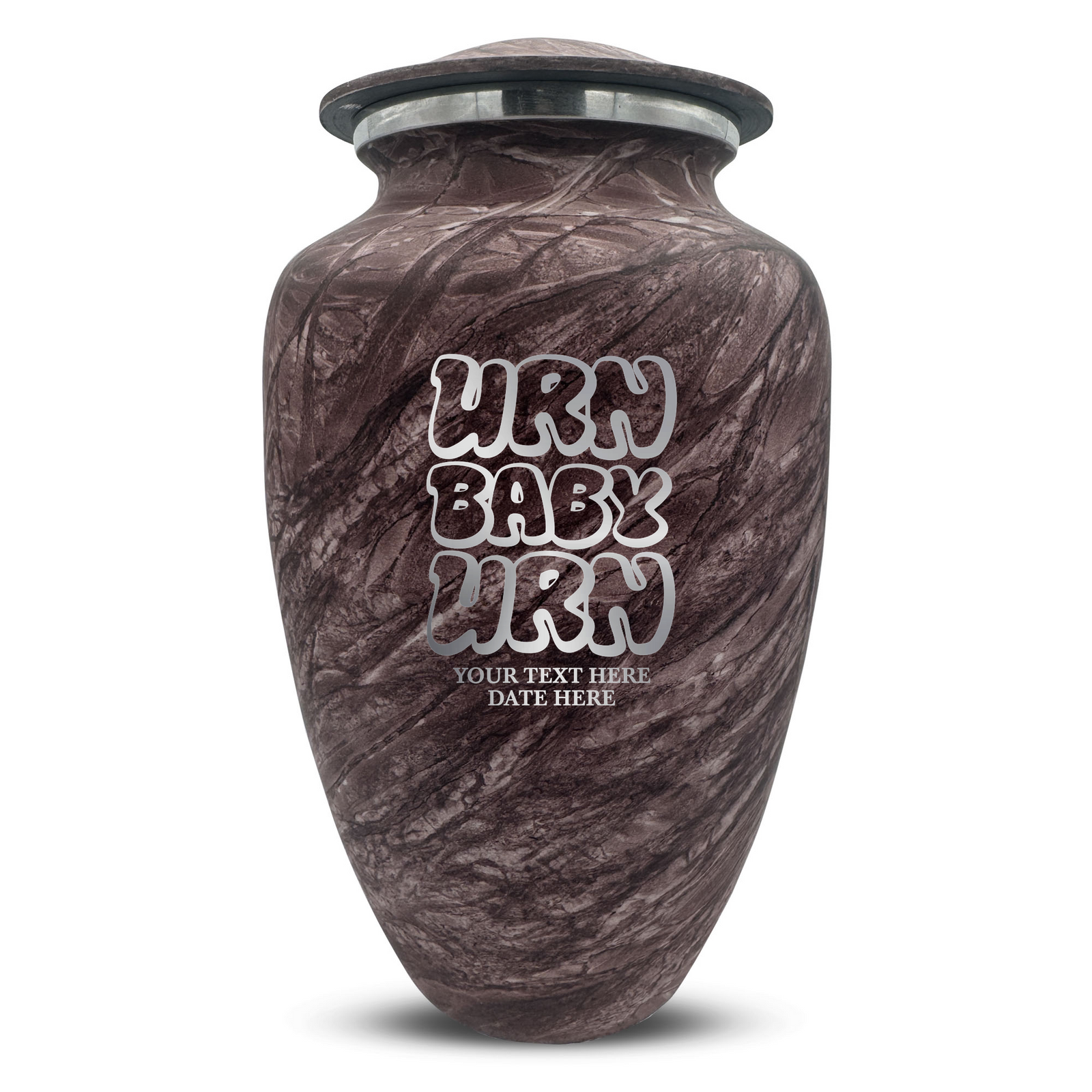 Custom Human Urns - Soft Whisper Collection - Dark Humor Design - Distressed Finish - 200 Cubic Inch