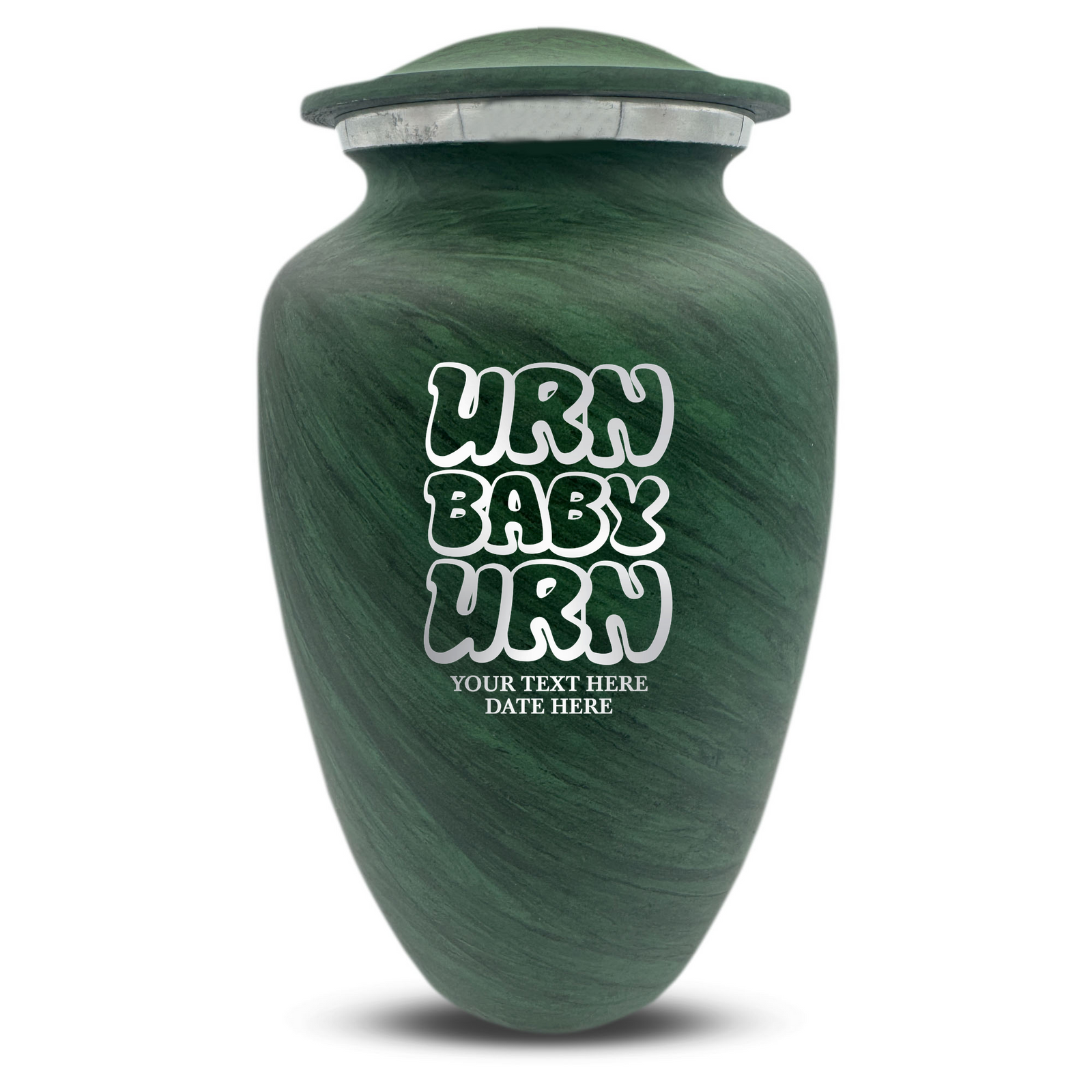 Custom Human Urns - Soft Whisper Collection - Dark Humor Design - Distressed Finish - 200 Cubic Inch