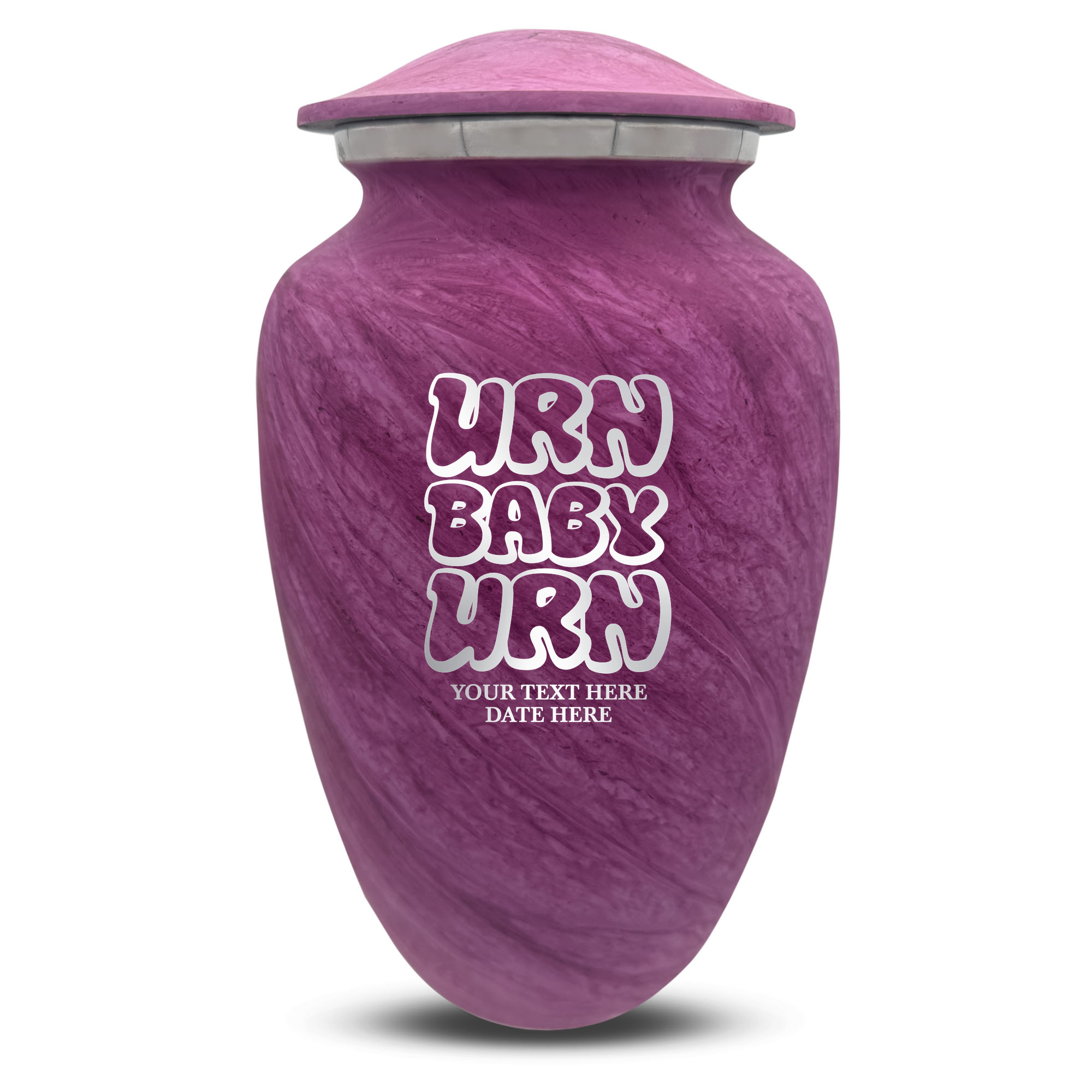Custom Large Cremation Urn for Human Ashes - Soft Whisper Collection - Dark Humor Design - Distressed Finish - 200 Cubic Inch