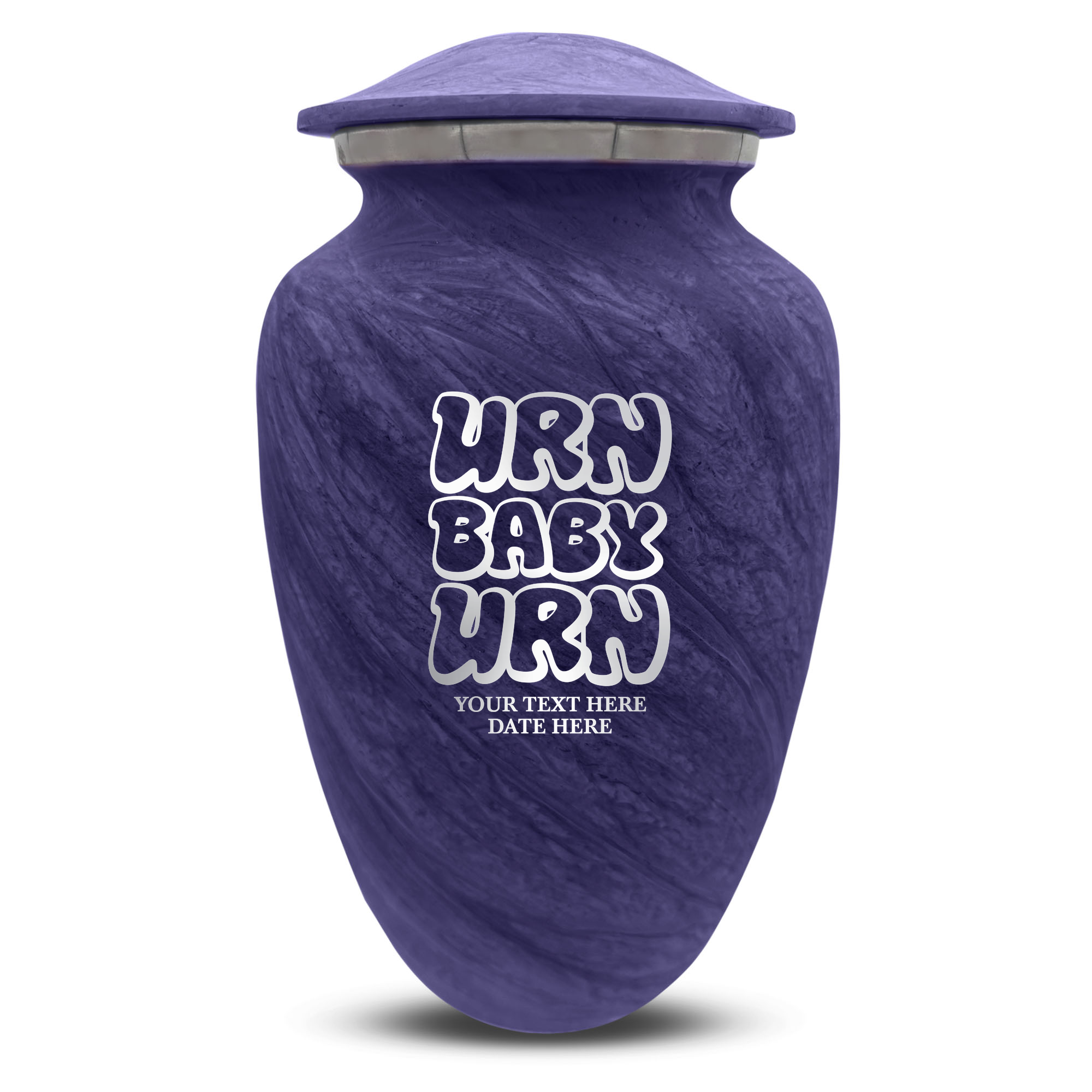 Custom Large Cremation Urn for Human Ashes - Soft Whisper Collection - Dark Humor Design - Distressed Finish - 200 Cubic Inch