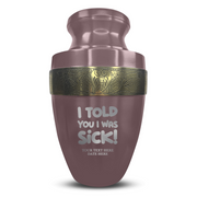 Custom Aluminum Human Urn - Dark Humor Design - Elite Collection with Gold Inlay - 200 Cubic Inch