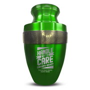 Custom Aluminum Human Urn - Simple Humor Design - Elite Collection with Gold Inlay - 200 Cubic Inch