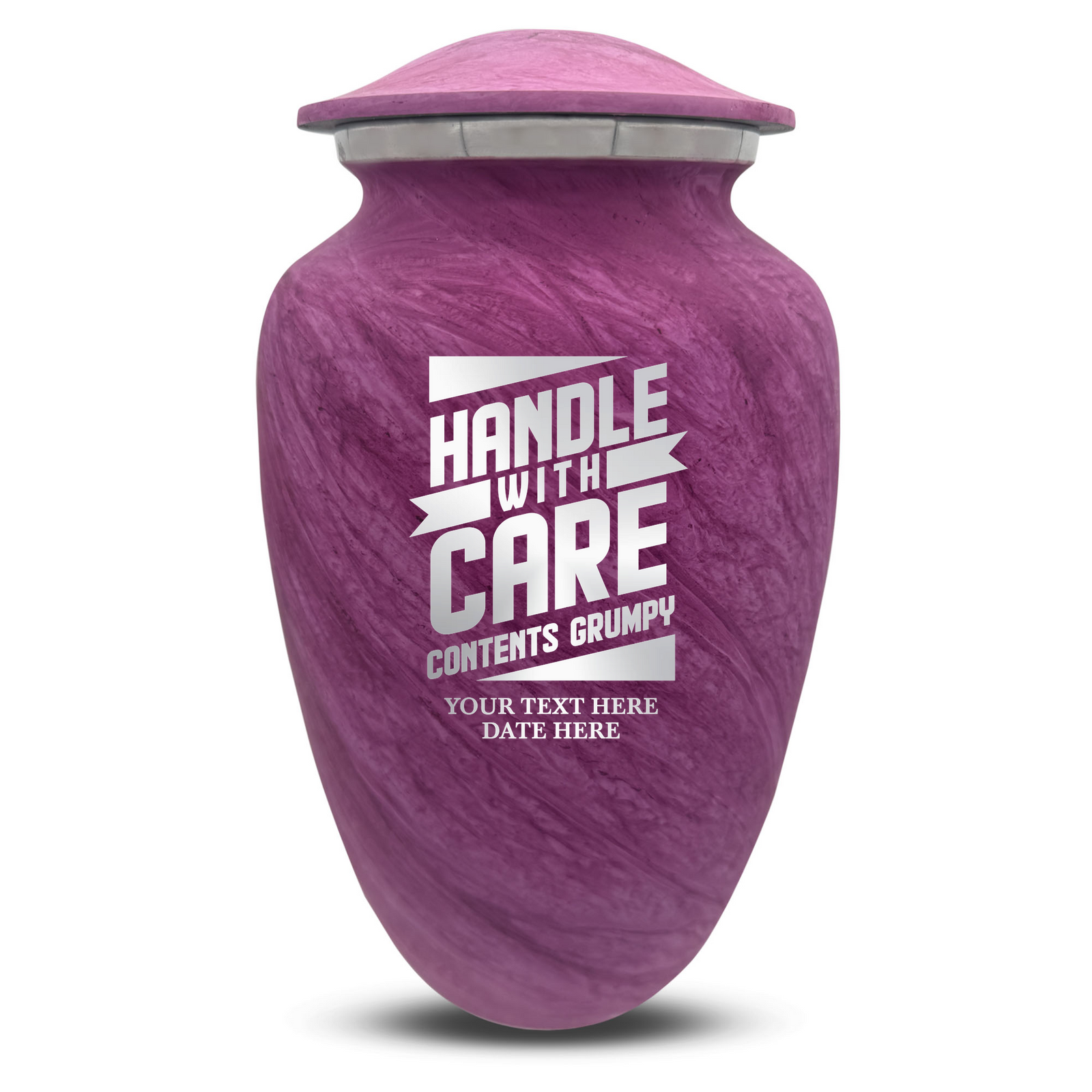 Custom Human Urns - Soft Whisper Collection - Simple Humor Design - Distressed Finish - 200 Cubic Inch