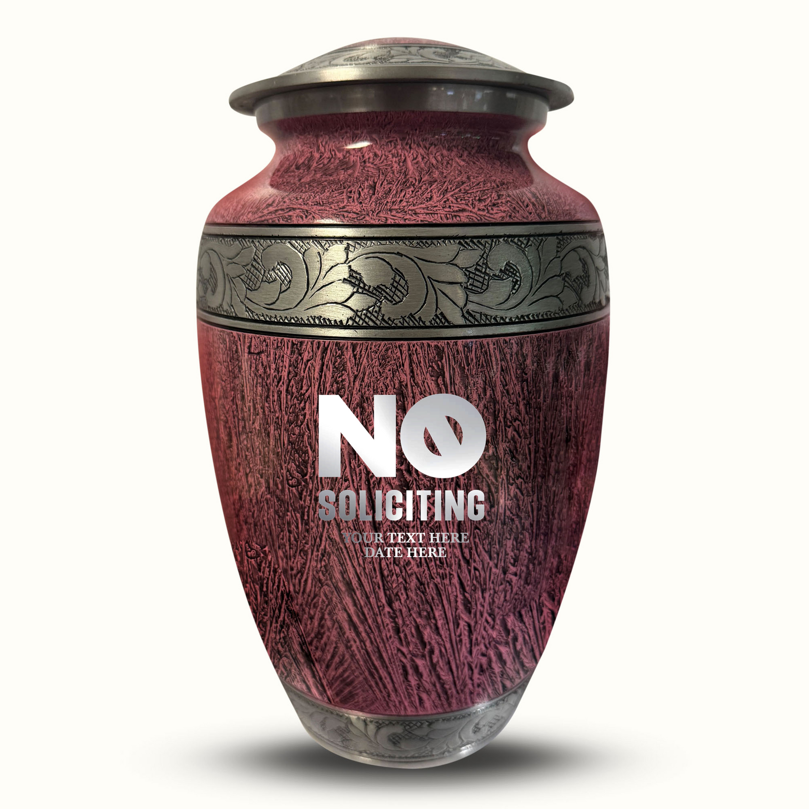 Custom Aluminum Human Urn - Elevate Collection - Funny Office Design - Distressed Finish - 200 Cubic Inch