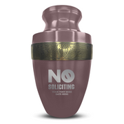 Custom Aluminum Human Urn - Funny Office Design - Elite Collection with Gold Inlay - 200 Cubic Inch