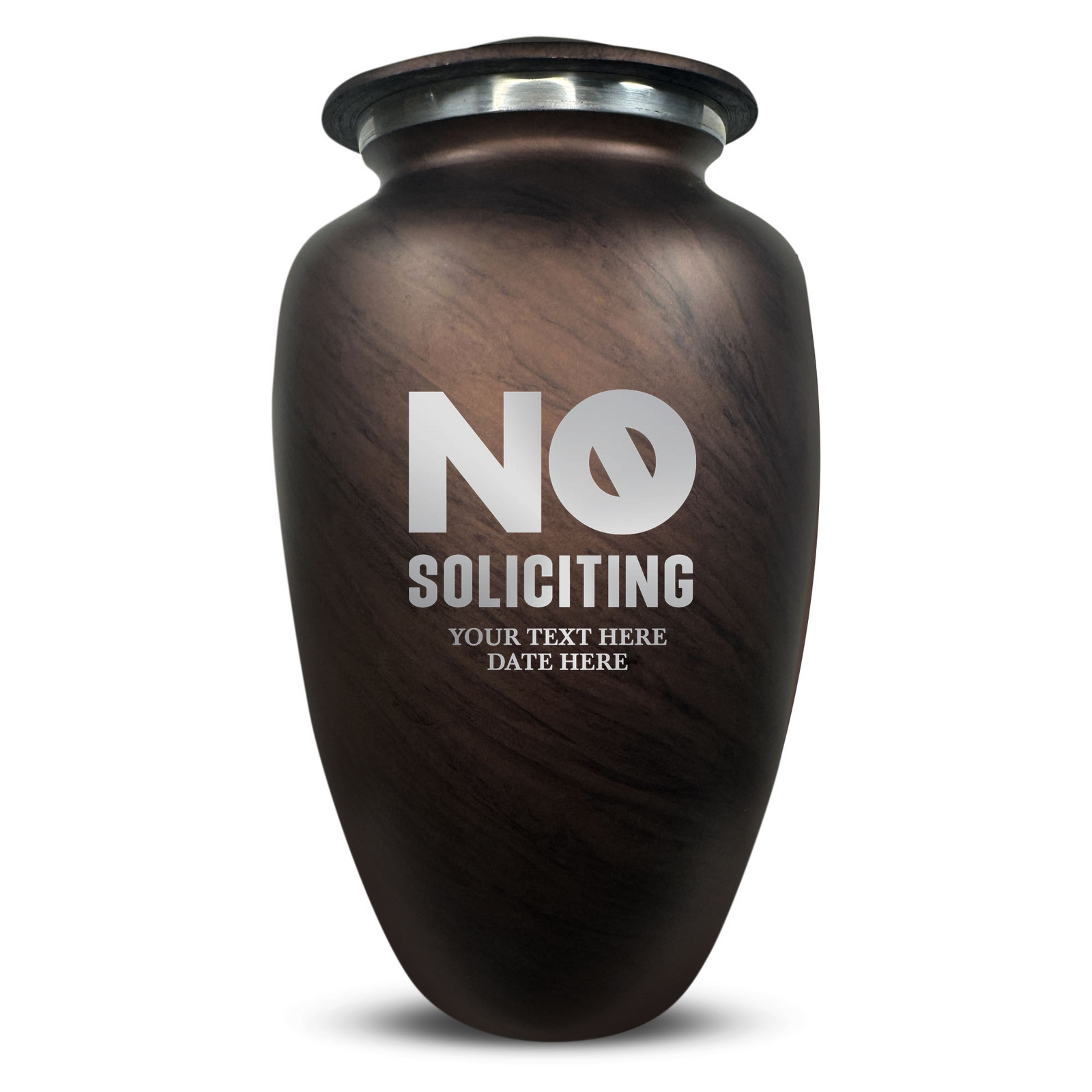 Custom Human Urns - Soft Whisper Collection - Funny Office Design - Distressed Finish - 200 Cubic Inch