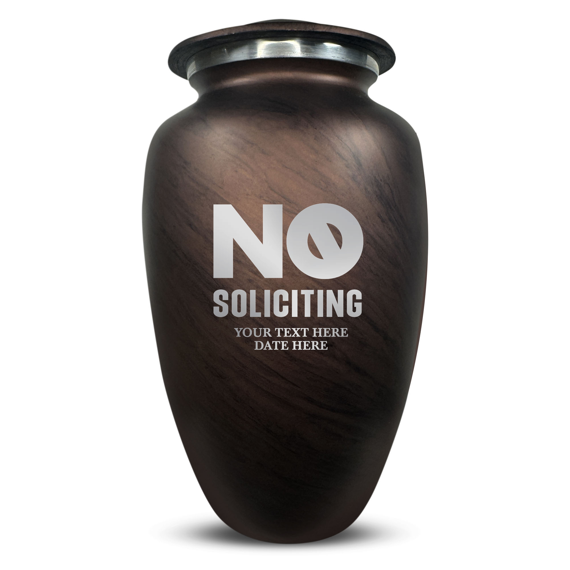 Custom Human Urns - Soft Whisper Collection - Funny Office Design - Distressed Finish - 200 Cubic Inch