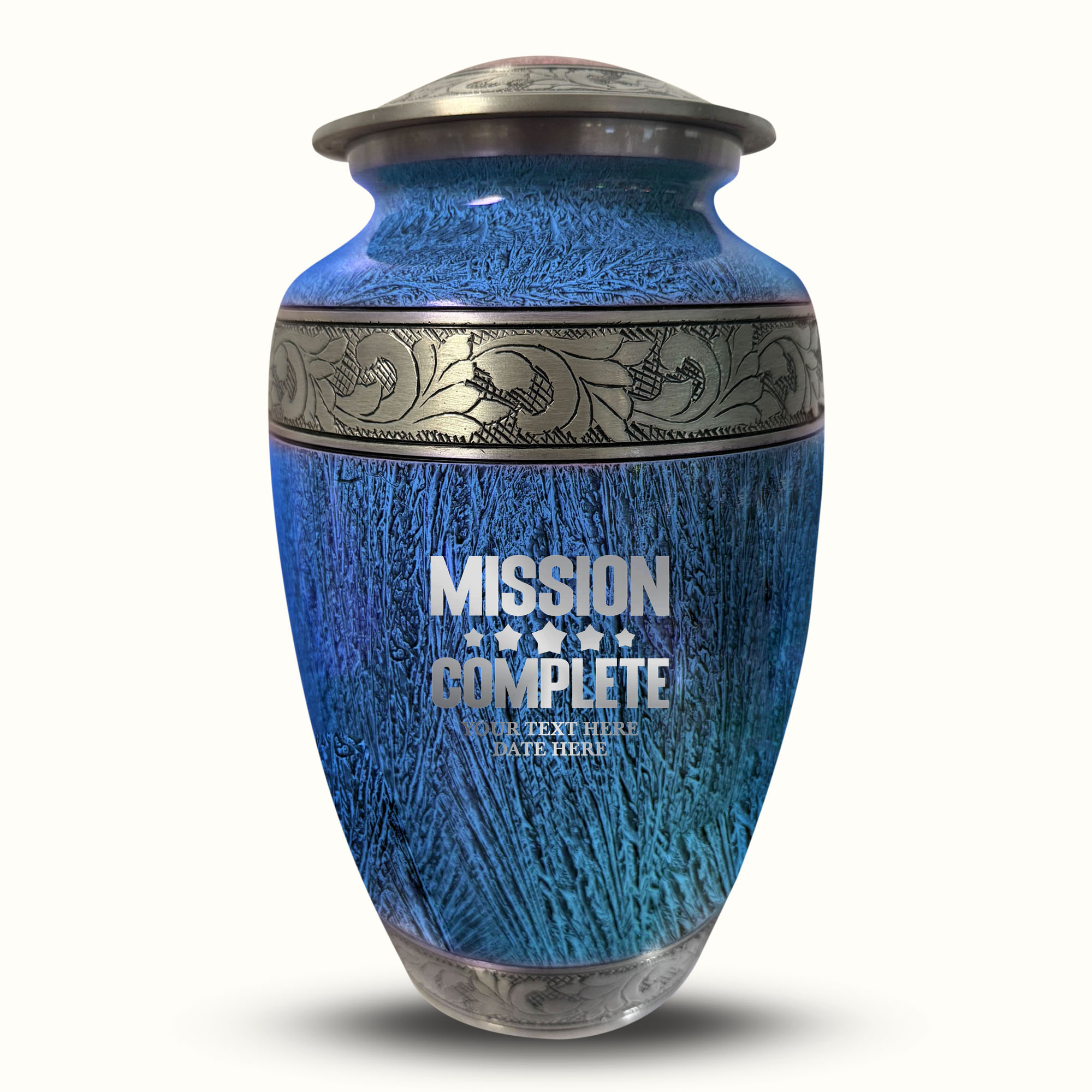 Custom Large Cremation Urn for Human Ashes - Elevate Collection - Funny Gaming Design - Distressed Finish - 200 Cubic Inch