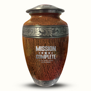 Custom Aluminum Human Urn - Elevate Collection - Funny Gaming Design - Distressed Finish - 200 Cubic Inch