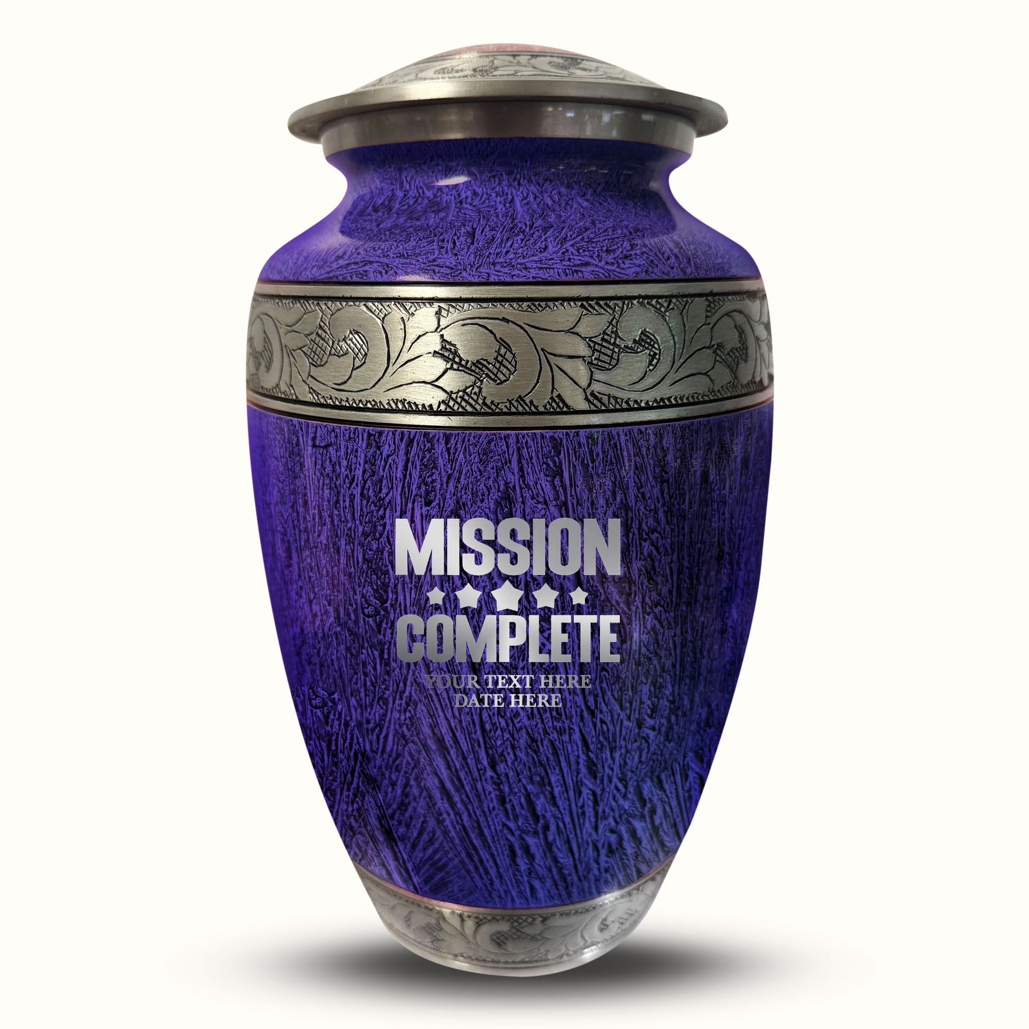 Custom Large Cremation Urn for Human Ashes - Elevate Collection - Funny Gaming Design - Distressed Finish - 200 Cubic Inch