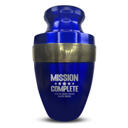 Custom Aluminum Human Urn - Funny Gaming Design - Elite Collection with Gold Inlay - 200 Cubic Inch